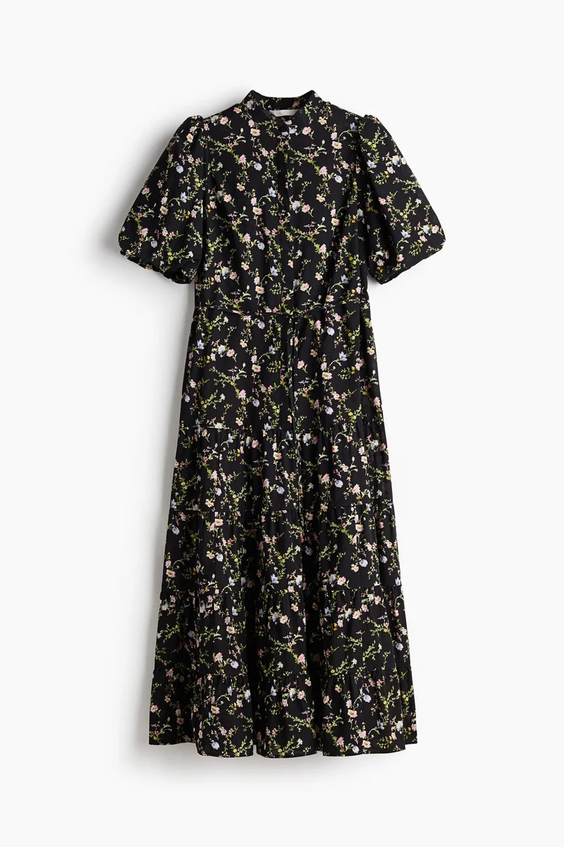 اتش اند ام فستان طويل من القطن